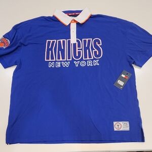 NEW YORK KNICKS|Men's Tommy Jeans Blue Stanley Pique Polo|Sz XL|READ DESCRIPTION